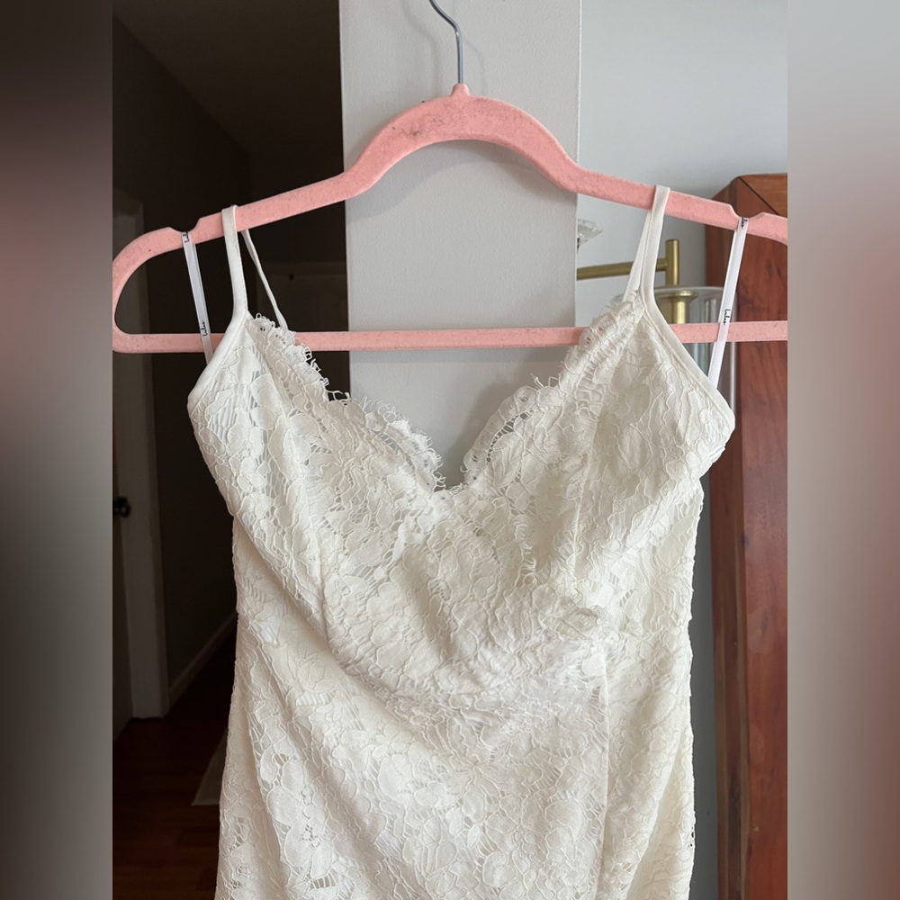 Lulu's White Lace Mini Dress - Picture 5 of 9